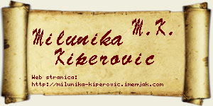 Milunika Kiperović vizit kartica